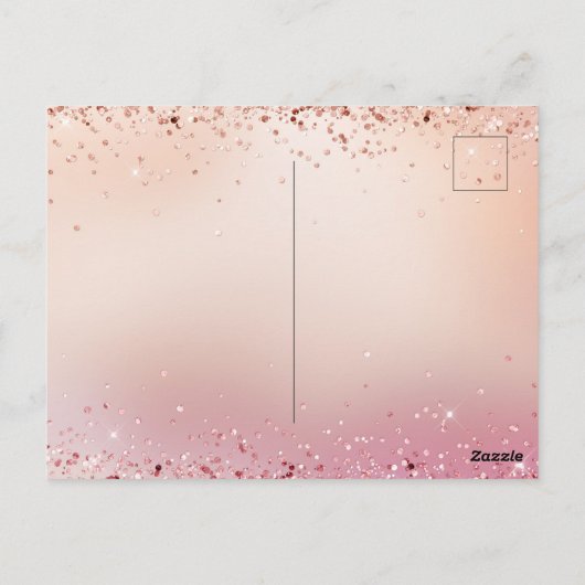 Glitzer Rosa grüne Augen Augen Augen Lashes Postkarte (Rückseite)