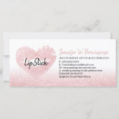 Glitzer Rosa Hörlippen Makeup Künstlergeld (Rückseite)