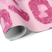 Glitzer Rosa Leopard Muster Geschenkpapier (Rolleneckpunkt)