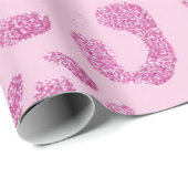 Glitzer Rosa Leopard Muster Geschenkpapier (Rolleneckpunkt)