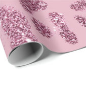 Glitzer Rosa Leopard Muster Geschenkpapier (Rolleneckpunkt)