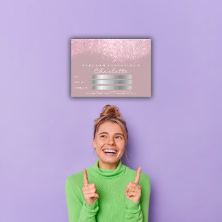 Glitzer Rosa Mauve Lila Grau Zertifikat Geschenk