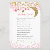 Glitzer Rosa Mond Wasserfarbe Finden Sie das Gast- (Vorne/Hinten)