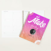 Glitzer Rosa Planer Buchstil Vorlage (Anzeige)