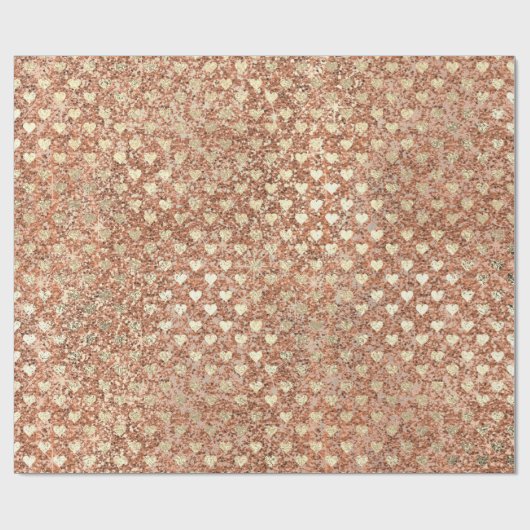 Glitzer Rosa Rose Gold Kristalle Shiny Glam Geschenkpapier (Flach)