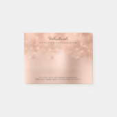 Glitzer Rosa Rose Gold Pulver Minimal Post-it Klebezettel (Vorderseite)