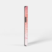 Glitzer-Rosa-Roségold-Monogramm-Skript iPhone Hülle (Rechte Seite)