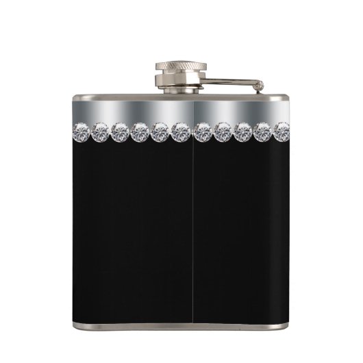 Glitzer Rosa Schuhe Rosa und Schwarz Flachmann (Rückseite)