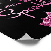 Glitzer rosa Schwarz Geboren zum Sparkeln Poster (Ecke)