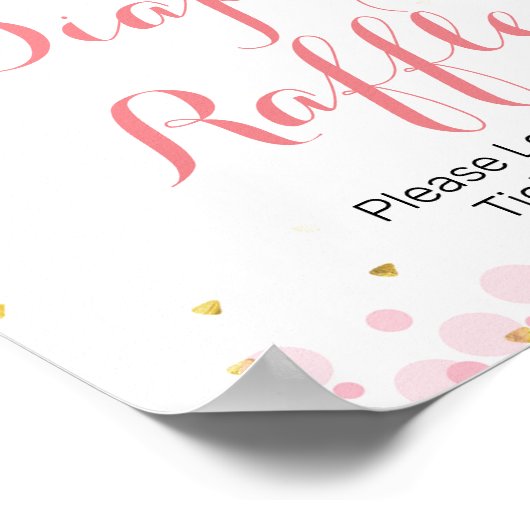 Glitzer Rosa Stern Wasserfarben Windeln Raffelzeic Poster (Ecke)