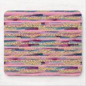 Glitzer, rosa und blau gestreift mousepad (Vorne)