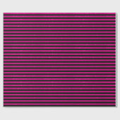 Glitzer Rosa und Schwarze Streifen Geschenkpapier (Flach)