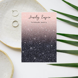 Glitzer Rosa und Schwarzer Einkommensbesitzer Visitenkarte