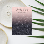 Glitzer Rosa und Schwarzer Einkommensbesitzer Visitenkarte