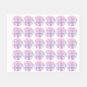 Glitzer Rosa Zauberkleidung aus Einhorn Etiketten (Blatt)