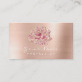 Glitzer Rose Blume Gold Champagne Lux Visitenkarte (Vorderseite)