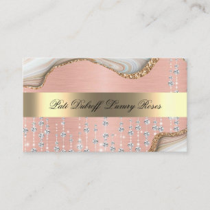 Glitzer Rose Bouquet Gönnt Sparkasse Business Card Visitenkarte