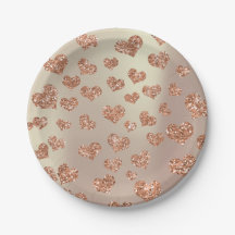 Glitzer Rose Foxier Goldröhren Konfetti Kupfer