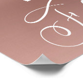 Glitzer Rose Gold 70. Geburtstagsparty Poster (Ecke)
