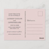 Glitzer Rose Gold Foto Hochzeit Speichern Sie das  Postkarte (Rückseite)