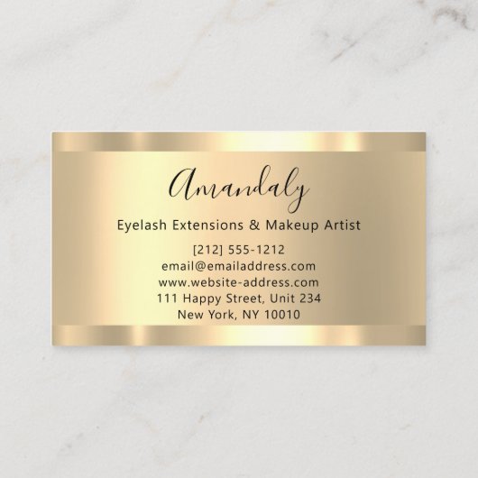 Glitzer Rose Gold Frame Event Planner Luminity Visitenkarte (Rückseite)