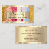 Glitzer Rose Gold Frame Event Planner Schlaganfäll Visitenkarte (Vorne/Hinten)