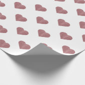 Glitzer Rose Gold Herzstück Weiße Hintergrundgesch Geschenkpapier (Ecke)