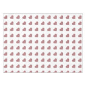 Glitzer Rose Gold Herzstück Weiße Hintergrundgesch Tischdecke (Vorderseite (Horizontal))