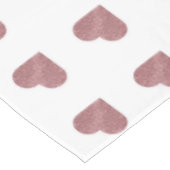 Glitzer Rose Gold Herzstück Weiße Hintergrundgesch Tischdecke (Schrägansicht)