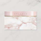 Glitzer-Rose Gold ID802 aus gebürstetem Metallband Visitenkarte (Vorderseite)