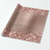 Glitzer Rose Gold Imitate Fossil Geschenkpapier (Ungerollt)