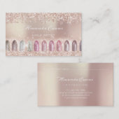 Glitzer Rose Gold Nagelkunst Termin Maniküre (Vorne/Hinten)