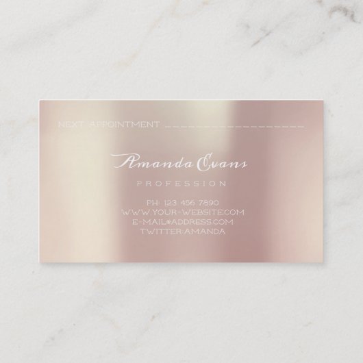 Glitzer Rose Gold Nagelkunst Termin Maniküre (Rückseite)