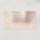 Glitzer Rose Gold Nails Artist Appointing Card Terminkarte (Vorderseite)