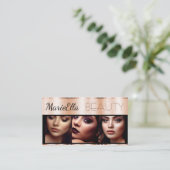Glitzer Rose Gold Produktkennzeichnungen mit Logo- Visitenkarte (Stehend Vorderseite)