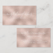 Glitzer Rose Gold Script Schriftart Einfach klassi Visitenkarte (Vorne/Hinten)