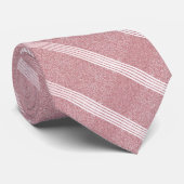 Glitzer Rose Gold Streifen Elegantes Muster Modern Krawatte (Gerollt)