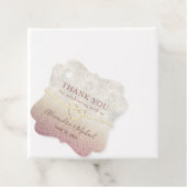 Glitzer Rose Gold Wedding Vielen Dank Geschenkanhänger (Beispiel)