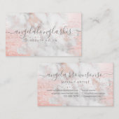 Glitzer Rose Goldbarsch Rosa Marmor Weibchen Visitenkarte (Vorne/Hinten)