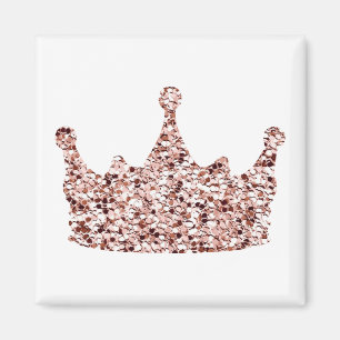Glitzer Rose Goldkrone Clipart Königin ClipartCrow Magnet