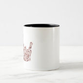 Glitzer Rose Goldkrone Clipart Königin ClipartCrow Zweifarbige Tasse (Mittel)