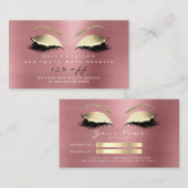 Glitzer-Rose mit Salon-Beanstandungskarte Gold Bea Empfehlungskarte (Vorne/Hinten)