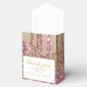 Glitzer Rose Pink Gold Girls DANKEN Geschenkschachtel (Geöffnet)