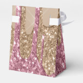 Glitzer Rose Pink Gold Girls DANKEN Geschenkschachtel (Rückseite)