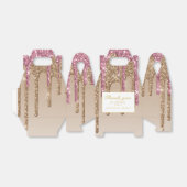 Glitzer Rose Pink Gold Girls DANKEN Geschenkschachtel (Ungefaltet)