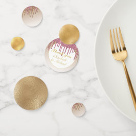 Glitzer Rose Pink Gold Girls DANKEN Konfetti