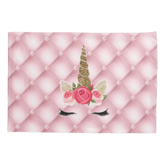 Glitzer & Rosen Einhorn Girl Trendy Kissenbezug (Rückseite)