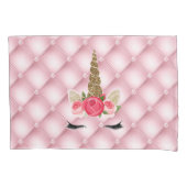 Glitzer & Rosen Einhorn Girl Trendy Kissenbezug (Vorderseite)