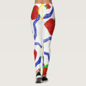 Glitzer Rosh Hashanah schießt Äpfel und Honig Leggings (Rückseite)