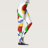 Glitzer Rosh Hashanah schießt Äpfel und Honig Leggings (Rechts)